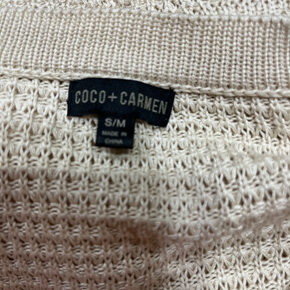 Coco + Carmen Cream Textured Knit Top - Picture 4 of 4